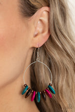 Load image into Gallery viewer, Paparazzi's Surf Camp - Multi Wood hoop earrings
