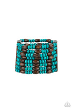 Load image into Gallery viewer, Paparazzi's Tropical Nirvana - Blue Wood bracelet
