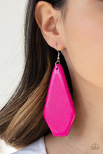 Load image into Gallery viewer, Paparazzi's Vacation Ready - Pink Wood earrings

