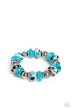 Load image into Gallery viewer, Paparazzi's Warped Wayfarer - Blue bracelet
