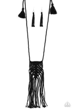 Load image into Gallery viewer, Paparazzi's Macrame Mantra - Black Urban Necklace
