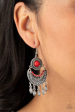 Load image into Gallery viewer, Paparazzi's Mantra To Mantra - Red earrings

