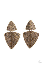 Load image into Gallery viewer, Paparazzi's PRIMAL Factors - Brass earrings
