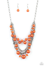 Load image into Gallery viewer, Paparazzi's Rockin' Rockette - Orange Pearl necklace
