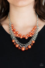 Load image into Gallery viewer, Paparazzi's Rockin' Rockette - Orange Pearl necklace
