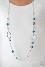 Load image into Gallery viewer, Paparazzi's All About Me - Blue Pearl necklace
