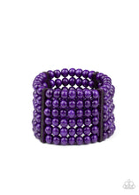 Load image into Gallery viewer, Paparazzi's Diving In Maldives Purple Wood bracelet
