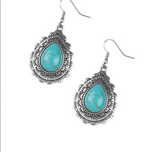 Load image into Gallery viewer, Paparazzi's Mountain Mover - Blue earrings
