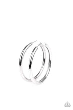 Load image into Gallery viewer, Paparazzi's Curve Ball - Silver hoop earrings
