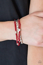 Load image into Gallery viewer, Paparazzi's Hello Beautiful - Red bracelet
