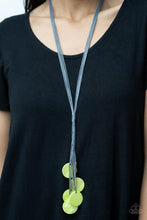 Load image into Gallery viewer, Paparazzi's Tidal Tassels - Green Acrylic necklace
